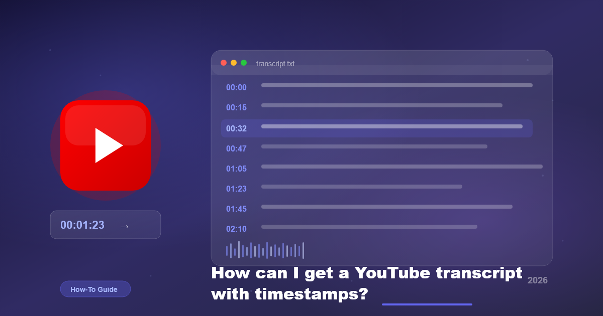 How can I get a YouTube transcript with timestamps? Quick Answer